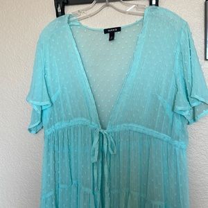 Torrid turquoise sheet cover up